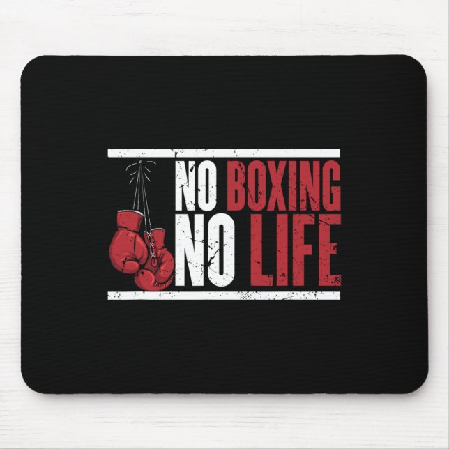 Tapis De Souris Pas De Boxe Pas De Vie Pour Un Boxer 1 (Devant)