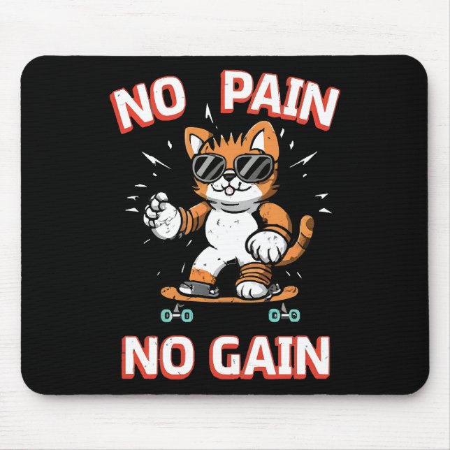 Tapis De Souris Pas de douleur Pas de Gain (Devant)