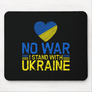 Tapis De Souris Pas de guerre, je suis avec l'Ukraine, fin de la g