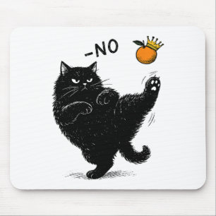 Tapis De Souris Pas De Rois En Amérique Chat Noir Drôle Mème Polit