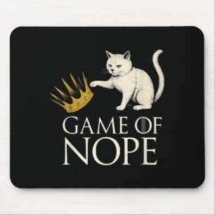 Tapis De Souris Pas de rois en Amérique drôle de chat noir donnant