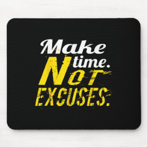 Tapis De Souris Pas D'Excuses Gym &amp; Fitness Workout Motivation