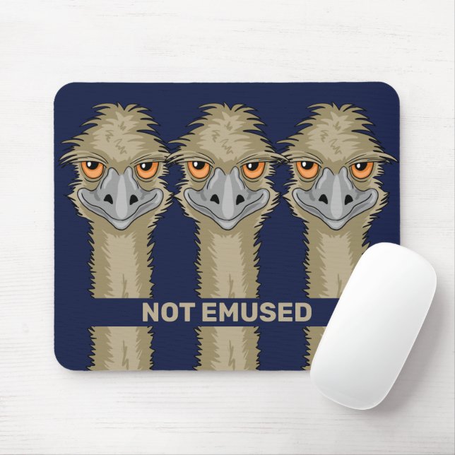 Tapis De Souris Pas Emused Funny Emu Pun (Avec souris)