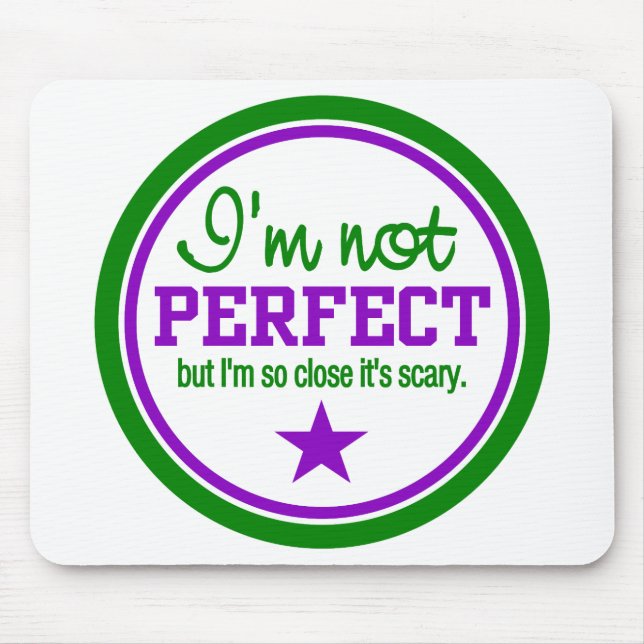 Tapis De Souris PAS PARFAIT mousepad - vert / violet (Devant)