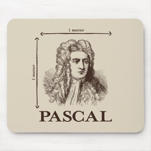 Tapis De Souris Pascal = 1 newton par plaisanterie de maths de (Devant)