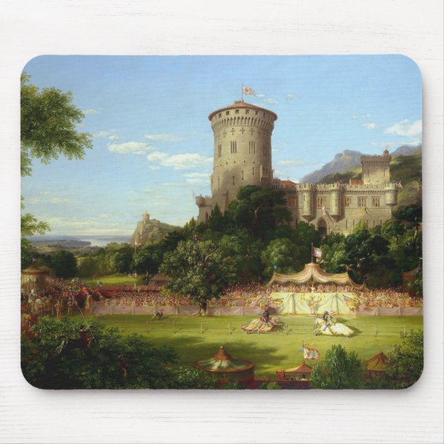 Tapis De Souris Passé glorieux (Joust médiéval) (Art Historique) (Devant)
