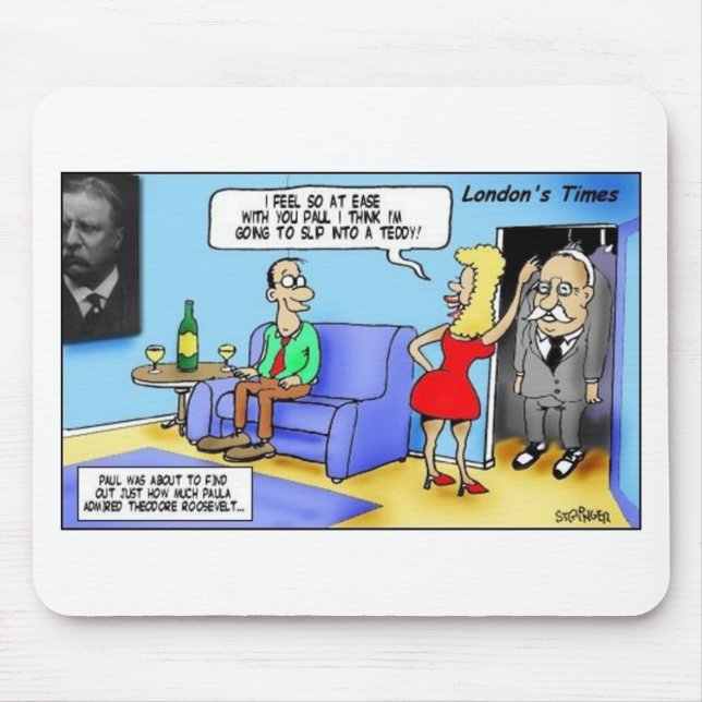 Tapis De Souris Passez Dans Une Teddy..Roosevelt Drôle Cadeaux Mug (Devant)