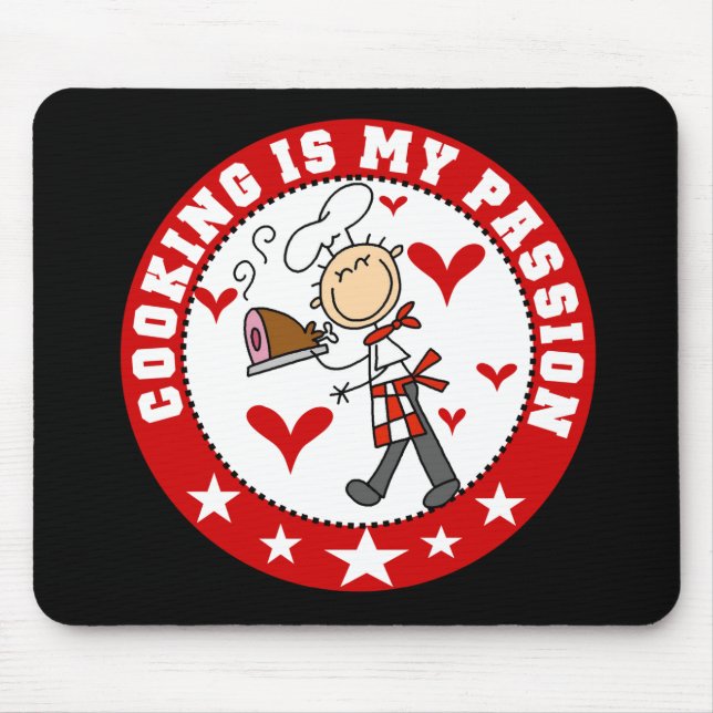 Tapis De Souris Passion masculine Mousepad de cuisine de chef (Devant)