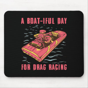 Tapis De Souris Passionné de course de dragage de bateau à grande 