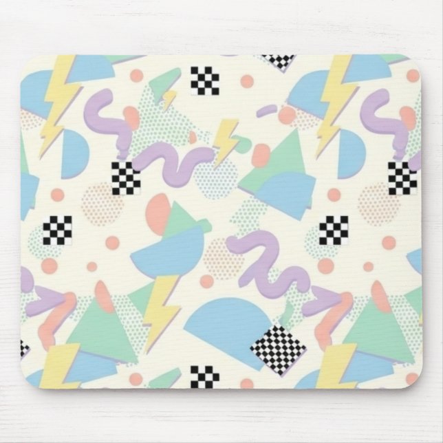 Tapis De Souris Pastel Abstract Shapes Pattern Design (Devant)