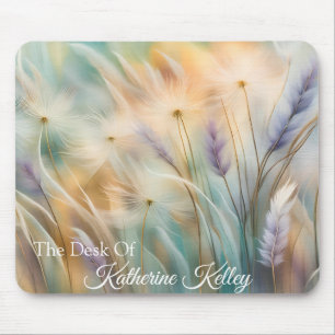 Tapis De Souris Pastel Abstrait Whispers of Nature, Herbes