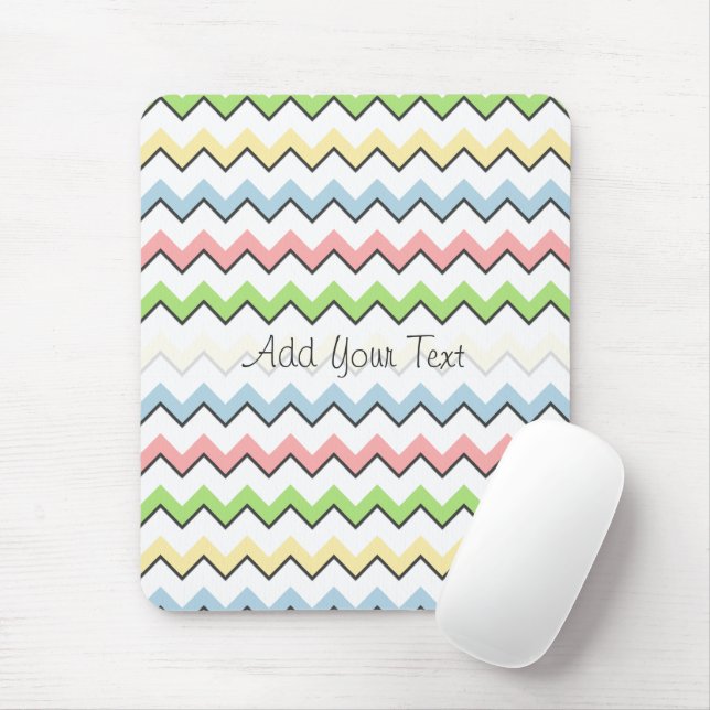 Tapis De Souris Pastel Chevron-Drop Shadow par Shirley Taylor (Avec souris)