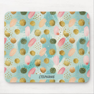 Tapis De Souris Pastel Confetti Parties scintillant Motif Abstrait