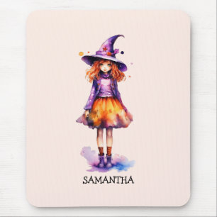Tapis De Souris Pastel Cute Witch Girl - Halloween esthétique (2)