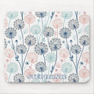 Tapis De Souris Pastel Dandelion Dreams - Whimsical Floral