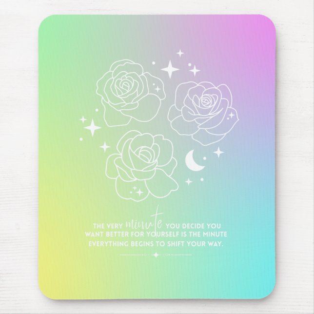 Tapis De Souris Pastel Glow-Up Mouse Pad (Devant)