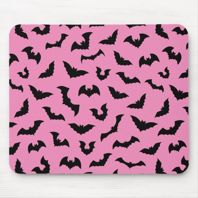 Tapis De Souris Pastel goth chauves-souris roses gamer motif fille (Devant)