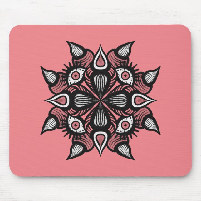 Tapis De Souris Pastel goth rose déplaisant monstre sorcière (Devant)