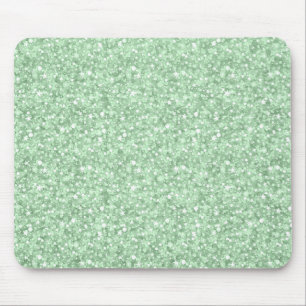 Tapis De Souris Pastel Green Faux Disco Parties scintillant & étin