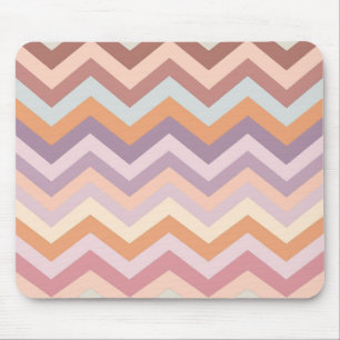 Tapis De Souris Pastel Multicolore Chevron Zigzag Bohème Géométriq