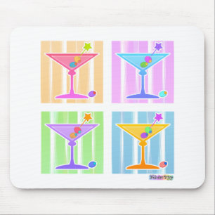 TAPIS DE SOURIS PASTEL POP ART MARTINIS