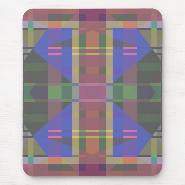 Tapis De Souris Pastel rainbow Colorful Geometric (Devant)