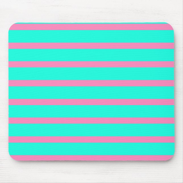 Tapis De Souris Pastel Turquoise Bleu Vert Et Rose (Devant)