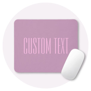 Tapis De Souris Pastel Violet & Rose Clair Texte Moderne Éditabl