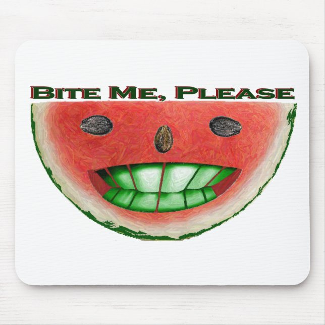 Tapis De Souris Pastèque Bite Me (Devant)