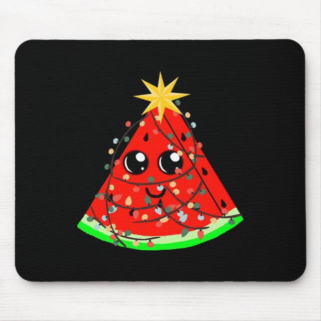 Tapis De Souris Pastèque Fruit Hawaïen Noël d'été Noël En (Devant)