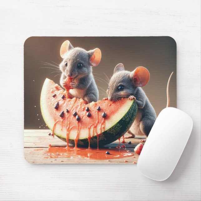 Tapis De Souris Pastèque Mice (Avec souris)