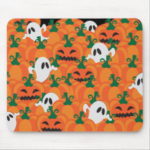 Tapis De Souris Patch Citrouille Haunted Halloween Ghosts