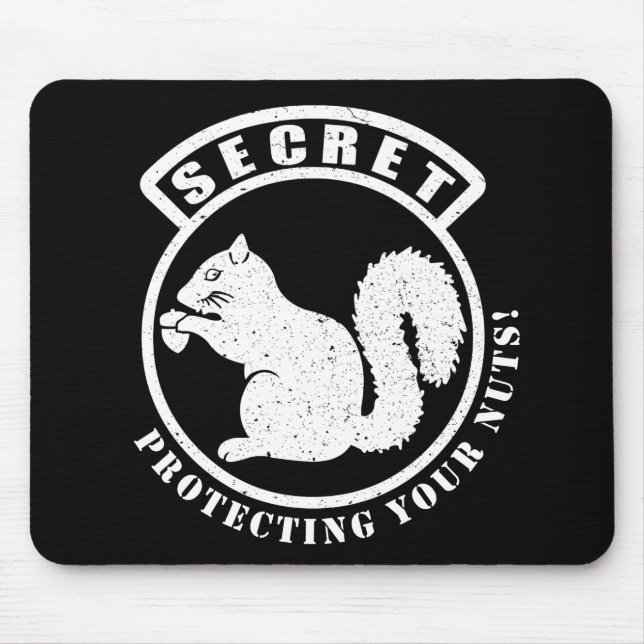 Tapis De Souris Patch d'écureuil secret pour protéger vos noix (Devant)