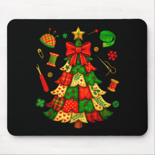 Tapis De Souris Patchwork de sapin de Noël Couture Quilter Broderi