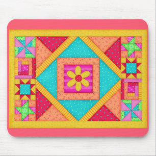 Tapis De Souris Patchwork Quilt Art Mousepad