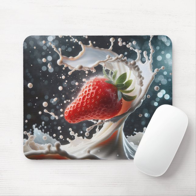 Tapis De Souris Pâte De Lait À La Fraise (Avec souris)