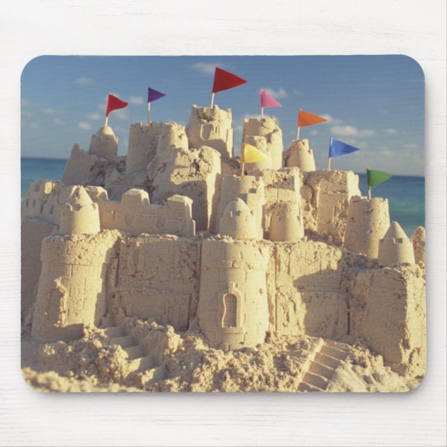 Tapis De Souris Pâté de sable sur la plage (Devant)
