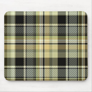 Tapis De Souris Pâte de tartan jaune-brun.