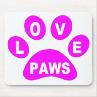 Pâtes d'amour Mousepad sur pattes roses