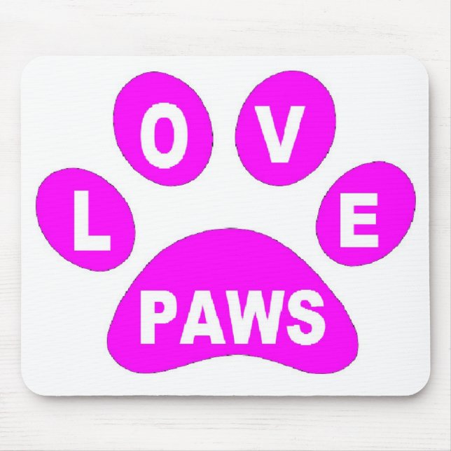 Tapis De Souris Pâtes d'amour Mousepad sur pattes roses (Devant)