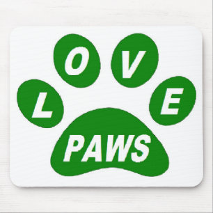 Tapis De Souris Pâtes d'amour Mousepad sur pattes vert