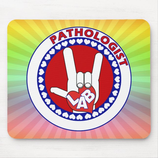 TAPIS DE SOURIS PATHOLOGUE RONDE LOGO ASL (Devant)