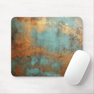 Tapis De Souris Patina de cuivre métallique rustique