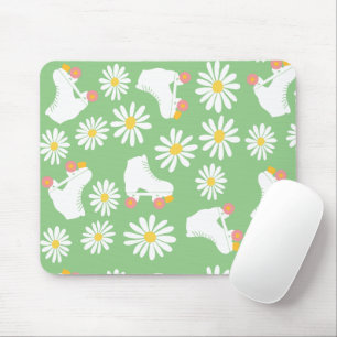 Tapis De Souris Patinage à rouleaux de patinage à fleurs Motif Ver