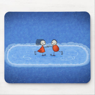 Tapis De Souris Patinage de glace de Noël