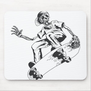 Tapis De Souris Patinage Skeleton jouer skateboard