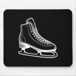 Tapis De Souris Patinage sur glace - Ligne de sports d'hiver Plan 