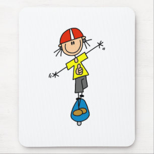 Tapis De Souris Patineur Bonhomme Allumette