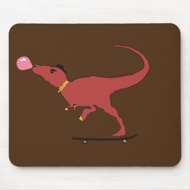 Tapis De Souris Patineur T-rex (Devant)