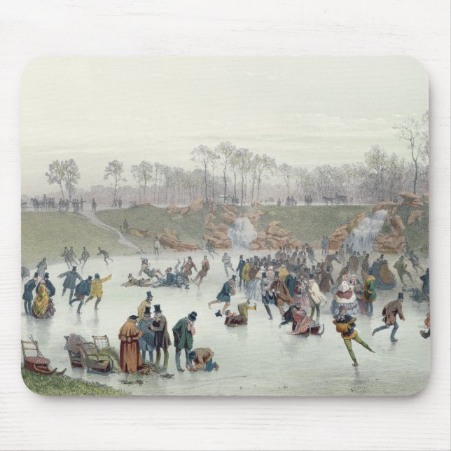 Tapis De Souris Patineurs sur le lac au Bois de Boulogne (Devant)
